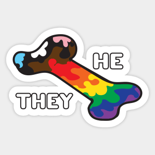 Pride In My Bones Pronouns He/They Sticker